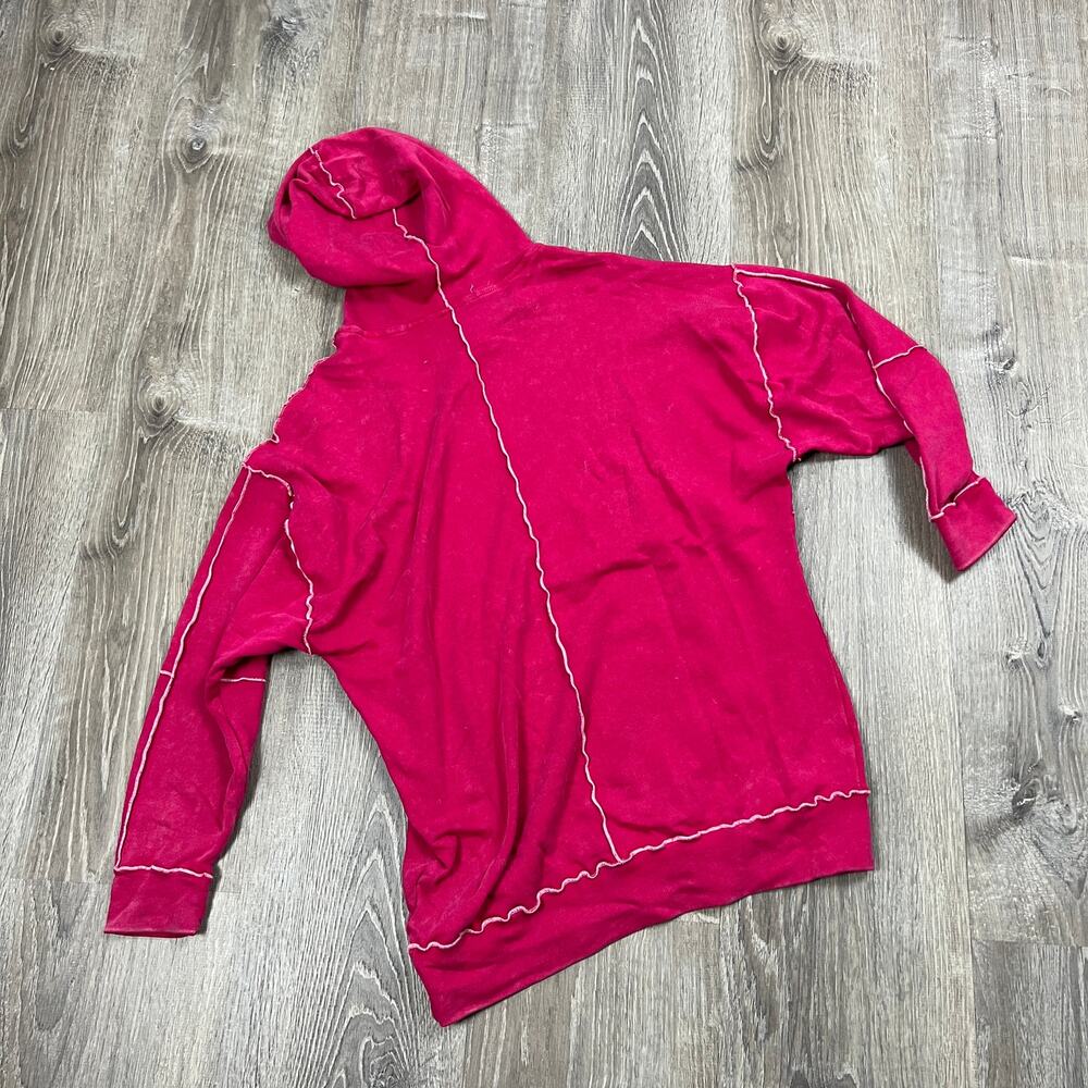 Wild Fable Women's Magenta Pink Seamed Hooded Sweatshirt - Size Medium - NWT - Picture 10 of 10